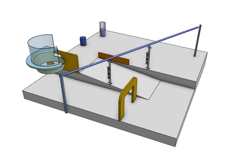 CAD of playing arena