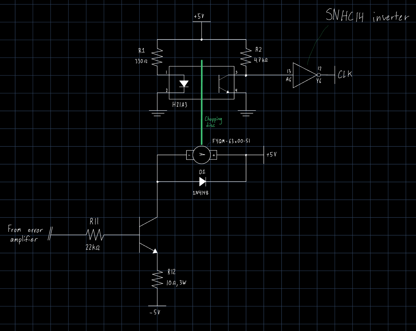 Circuit Diagram of Motor Sensor and Driver